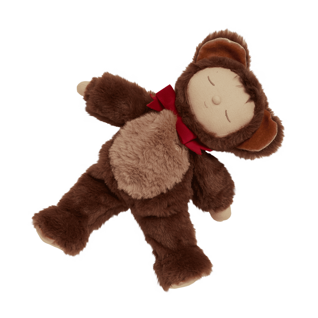 Olli Ella Cozy Dinkum Teddy Twiggy with Red Bow