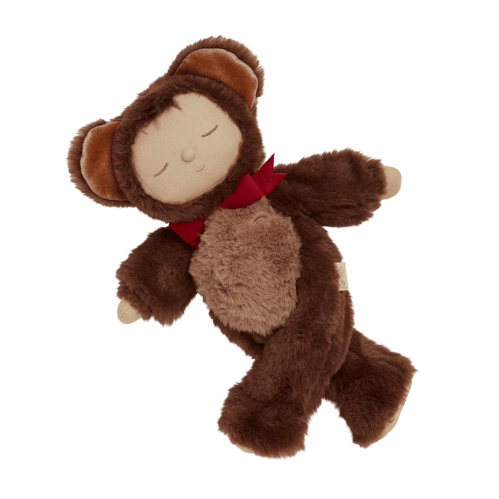 Olli Ella Cozy Dinkum Teddy Twiggy with Red Bow
