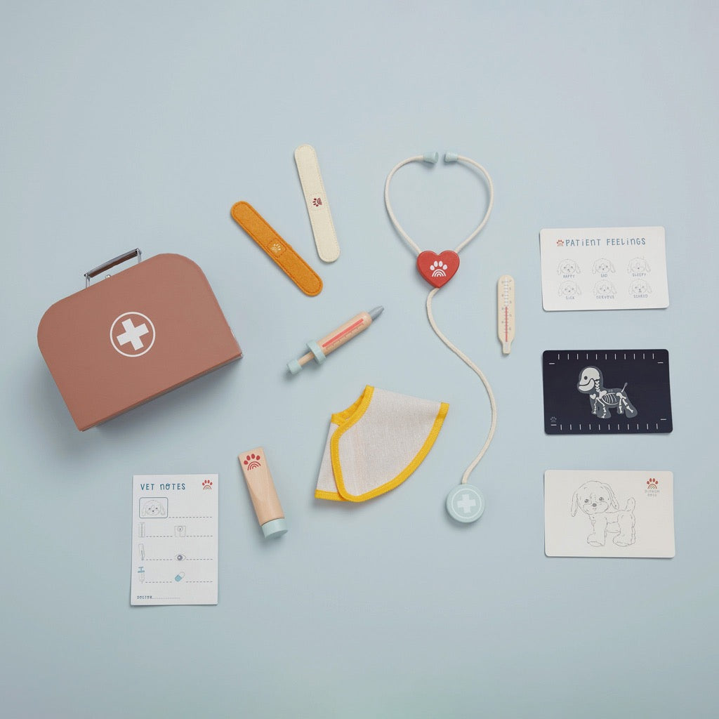 Olli Ella | Dinkum Dogs | Wooden and fabric oy Vet Set