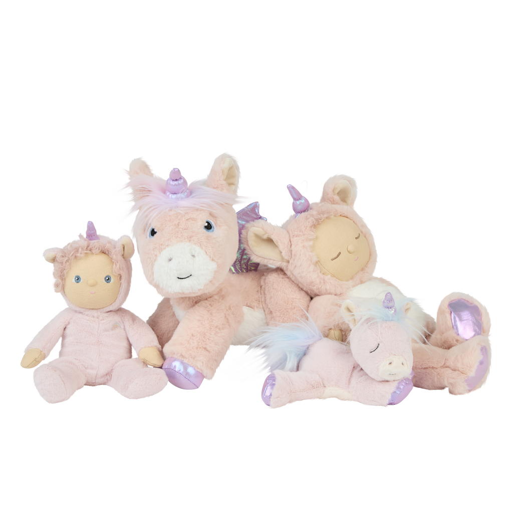 Olli Ella | Dinkum Binky Baby Unicorn - Sparkle Pink