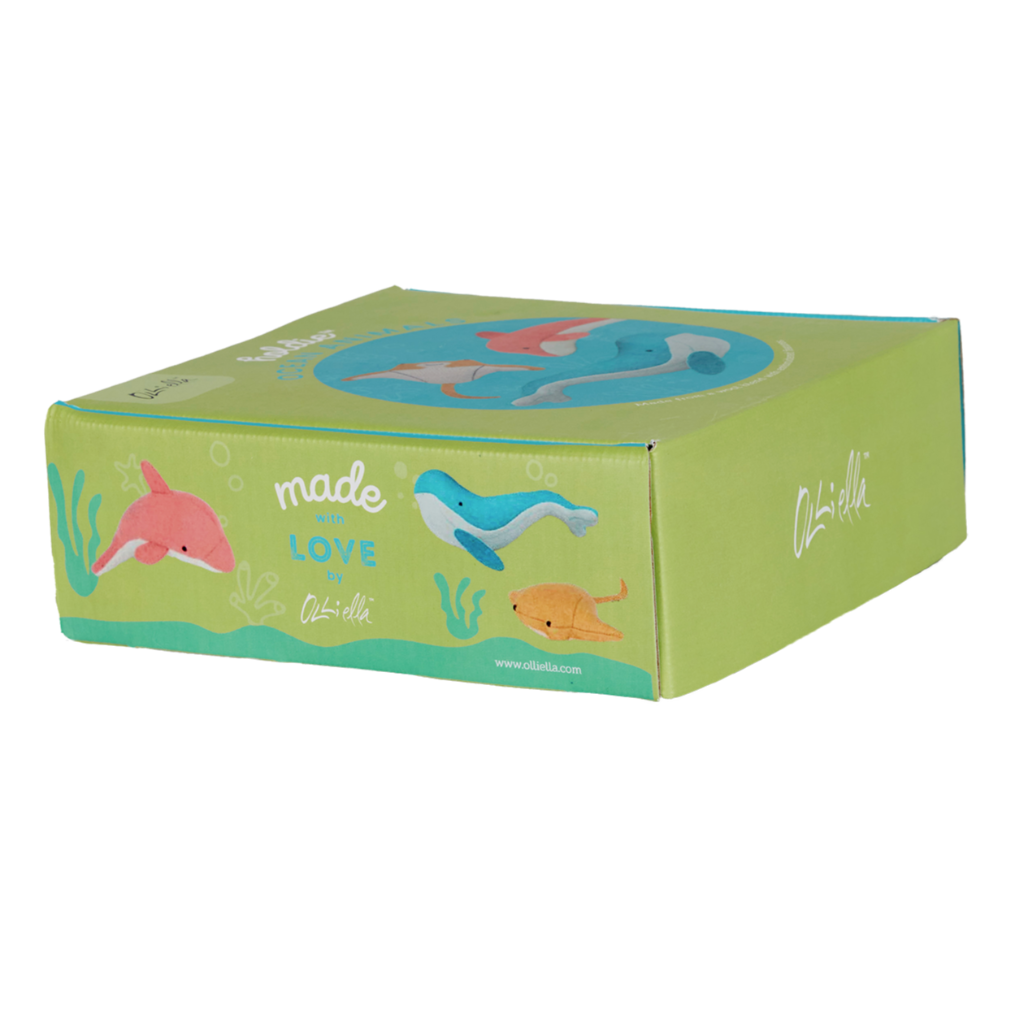 Olli Ella | Holdie Folk | Ocean Animals | Eco Soft Toys Dolphin Whale Stingray