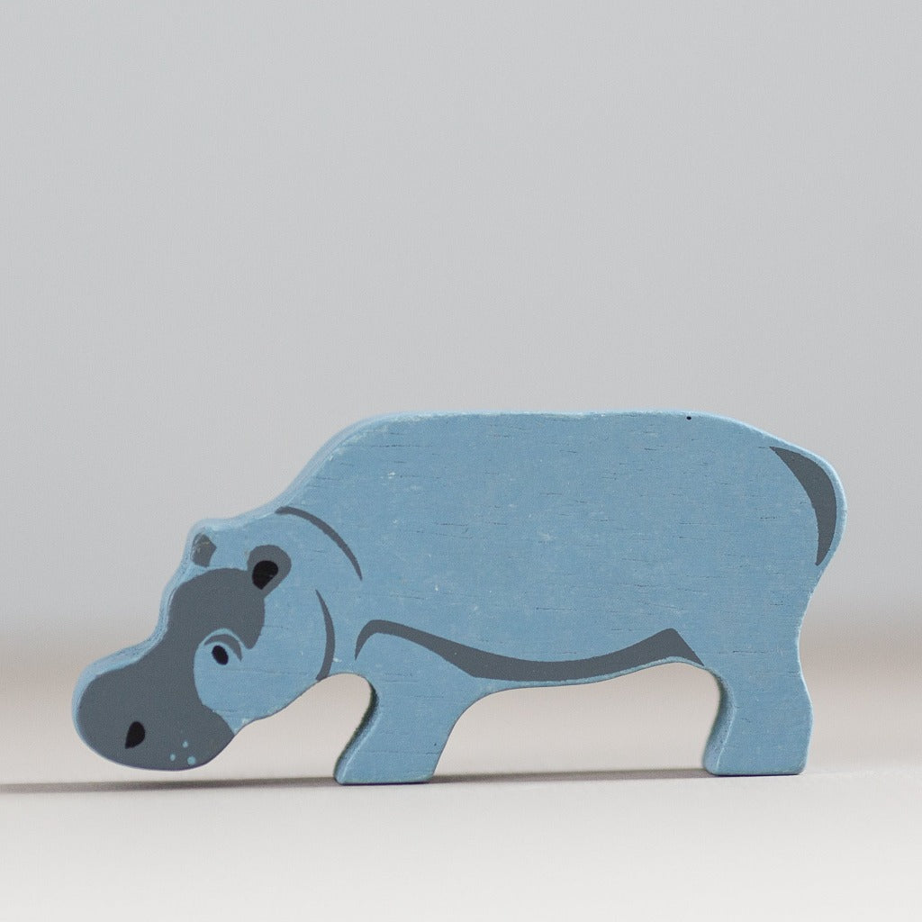 Tender Leaf | Wooden Safari Hippopotamus | Wooden Toys