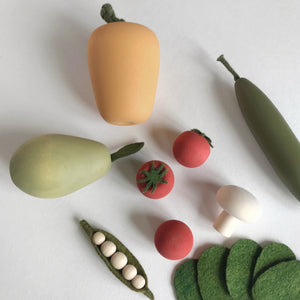 Sabo Concept Wooden Salad | Vegetables - set of 9 Wooden Toys