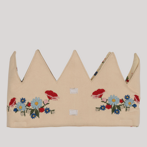 Konges Slojd | Organic Cotton Floral Reversible Birthday Crown comes with removable velcro numbers one to ten