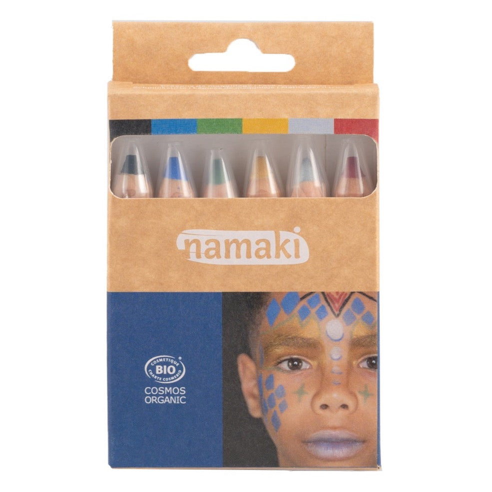 Namaki | Organic Natural | 6 Colour Face Paint Pencil Set - Galaxy