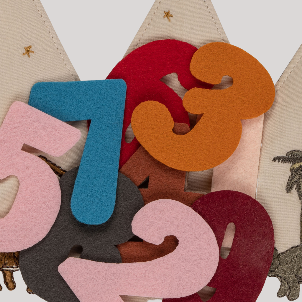 Konges Slojd | Organic Fabric | Reversible Birthday Crown - Dinosaur Themed Part Hat