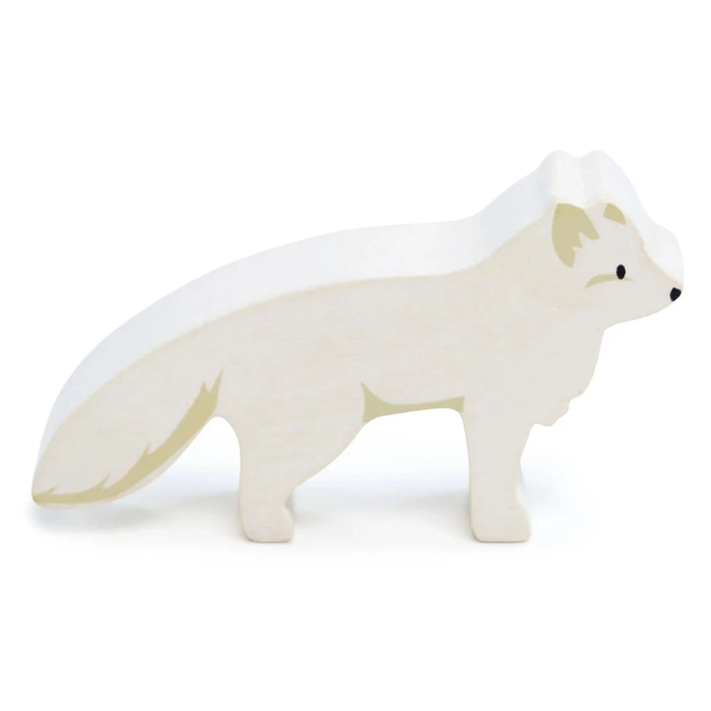 Tender Leaf Wooden Animal of a Artic White Fox