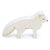 Tender Leaf Wooden Animal of a Artic White Fox