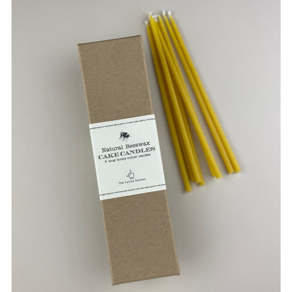 8 Tall Birthday Candles | 17 cm | Natural Beeswax | Meditation | Celebration