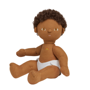 Olli Ella | Dinkum Dolls | Waldorf Doll | Button | Dark Skinned Doll