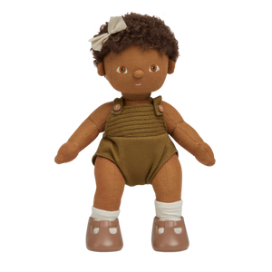 Olli Ella | Dinkum Dolls | Waldorf Doll | Button | Dark Skinned Doll