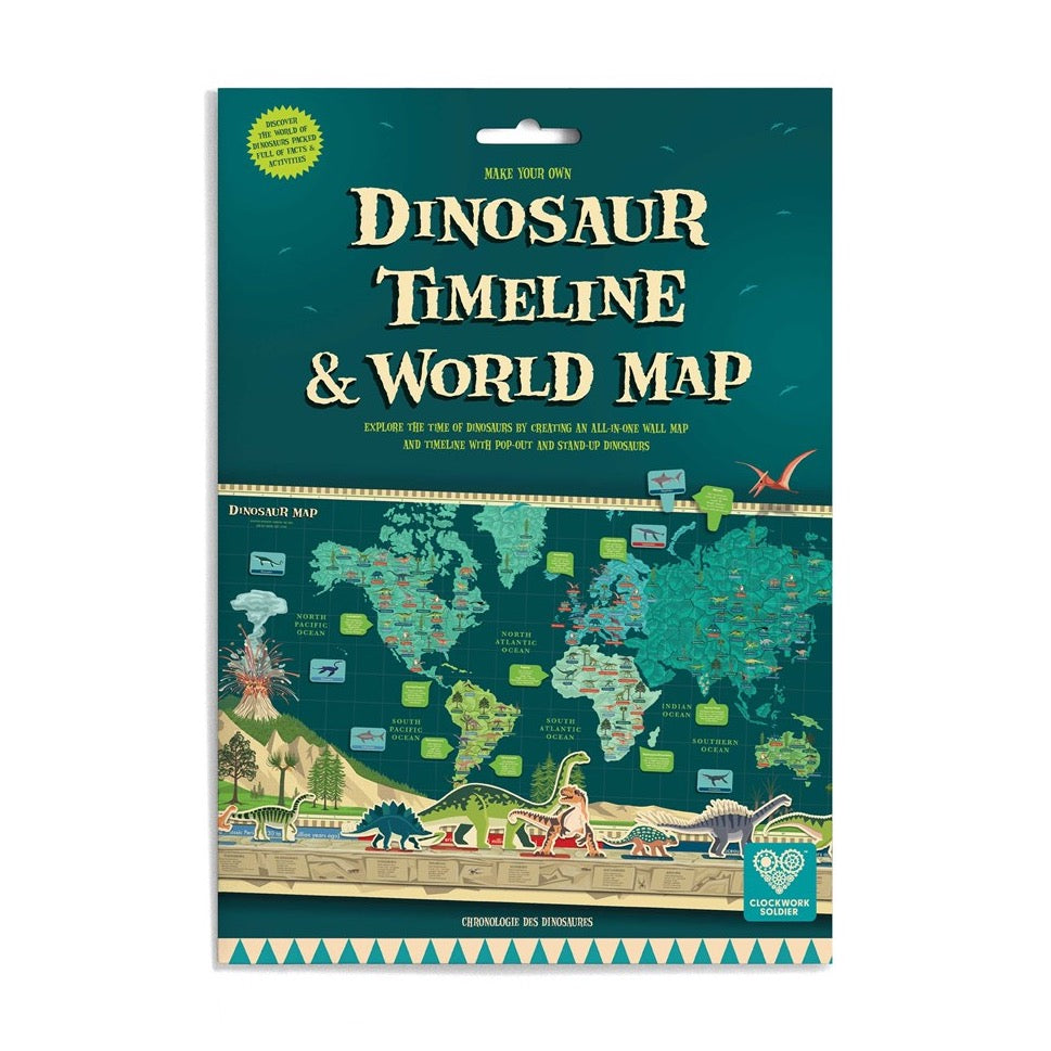 Clockwork Soldier | Dinosaur Timeline & World Map Paper Craft Activity Kit