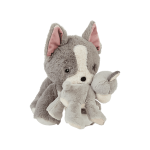 Dinkum Doll Puppy Recycled Plush Toy with a Magnetic Velvet Dummy.