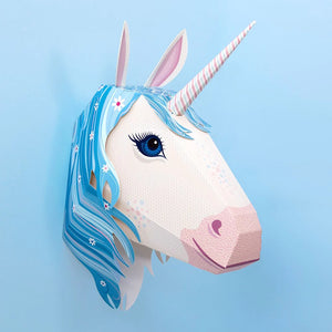 Clockwork Soldier | Make Your Own | Unicorn Head with Blue Maine | Paper Craft Activity Kit