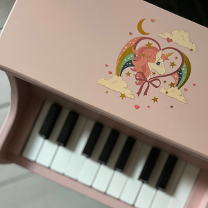 Konges Slojd | Wooden Toy | Children's Mini Piano - Unicorn & Stars