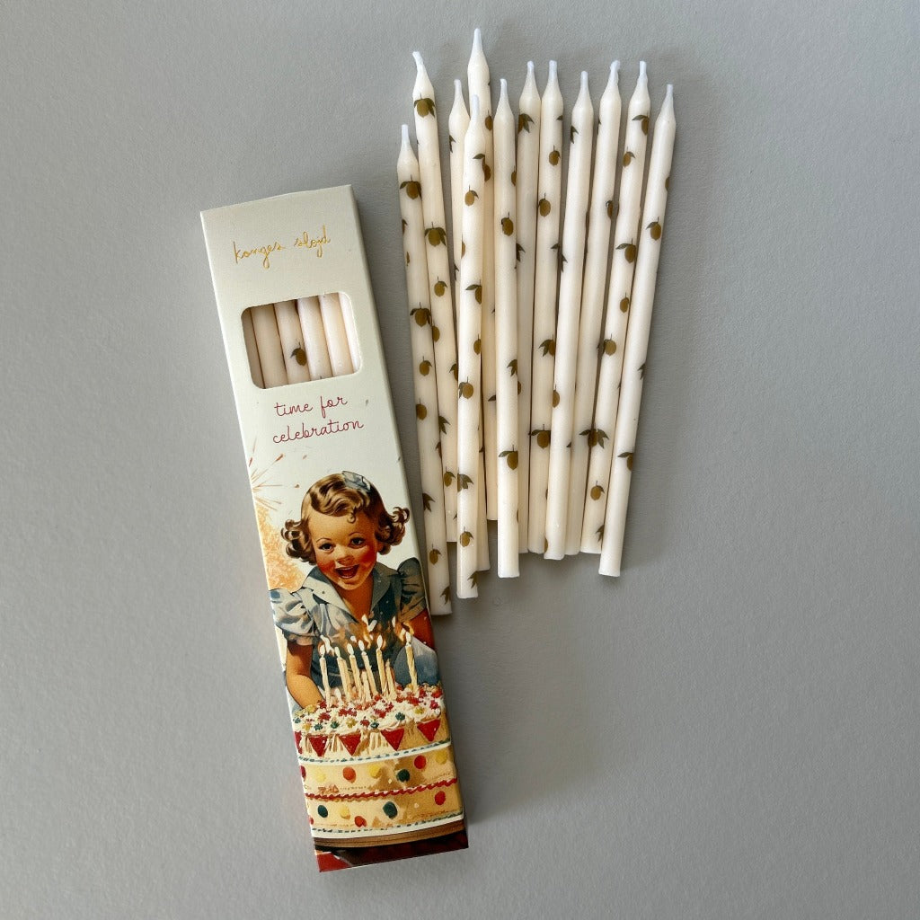 Konges Slojd | Tall Birthday Cake Candles - Lemon