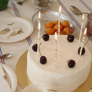 Konges Slojd | Tall Birthday Cake Candles - Lemon