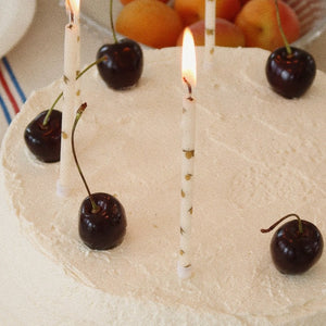 Konges Slojd | Tall Birthday Cake Candles - Lemon