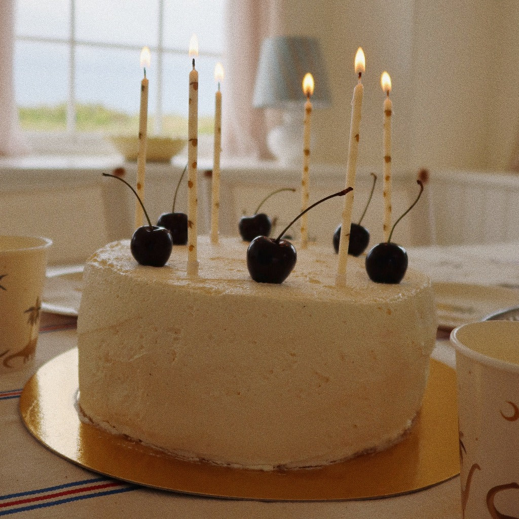 Konges Slojd | Tall Birthday Cake Candles - Lemon