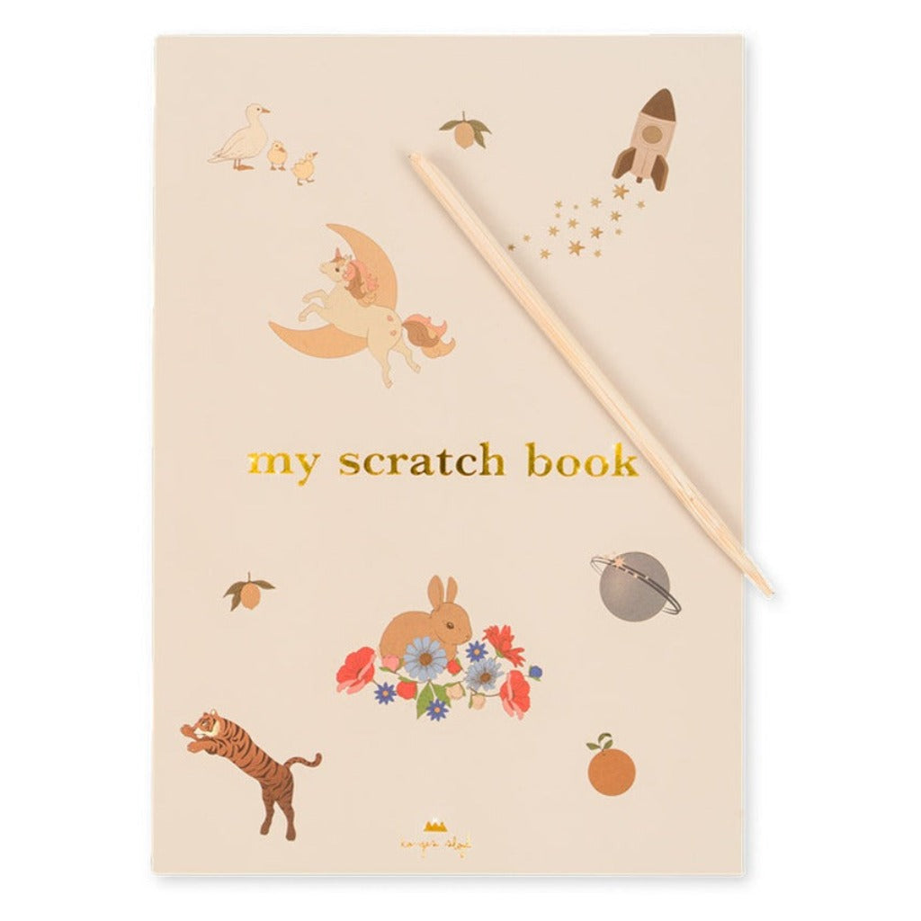 Konges Slojd | My FSC Scratch Art Book | Scratch Colouring Book 