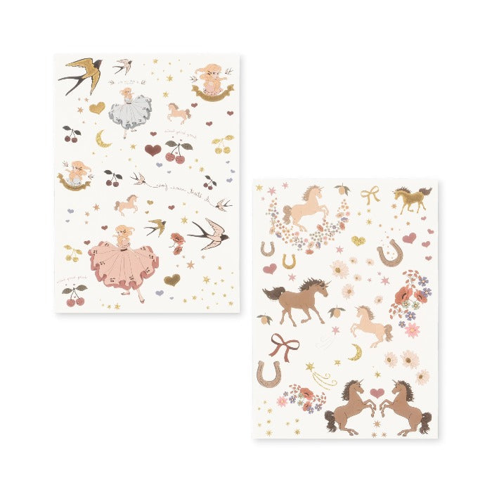 Konges Slojd | Kids Temporary Tattoos | Pink & Nature Mix