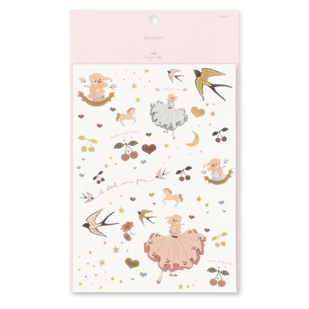 Konges Slojd | Kids Temporary Tattoos | Pink & Nature Mix