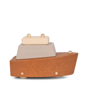 Konges Slojd | Set of 2 | FSC Wooden Toy Boats with Wheels