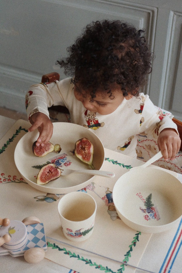Baby christmas plate set discount