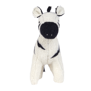 3 x Olli Ella Holdie World Safari Animal Felt Soft toys in a Gift Box. 1 x  Elephant, 1 x Rhino & 1 x Zebra 