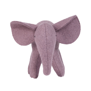 3 x Olli Ella Holdie World Safari Animal Felt Soft toys in a Gift Box. 1 x  Elephant, 1 x Rhino & 1 x Zebra 