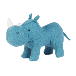 3 x Olli Ella Holdie World Safari Animal Felt Soft toys in a Gift Box. 1 x  Elephant, 1 x Rhino & 1 x Zebra 