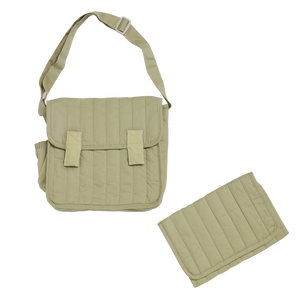 Olli Ella | Doll Changing Bag & Mat | Carrie Changing Set - Sage Green