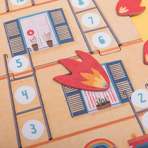Londji | Save The Cat | Mini Board Game | Travel Board Game | Co Op Board Game based on Firefighters Reaching the Top to Save The Cat .