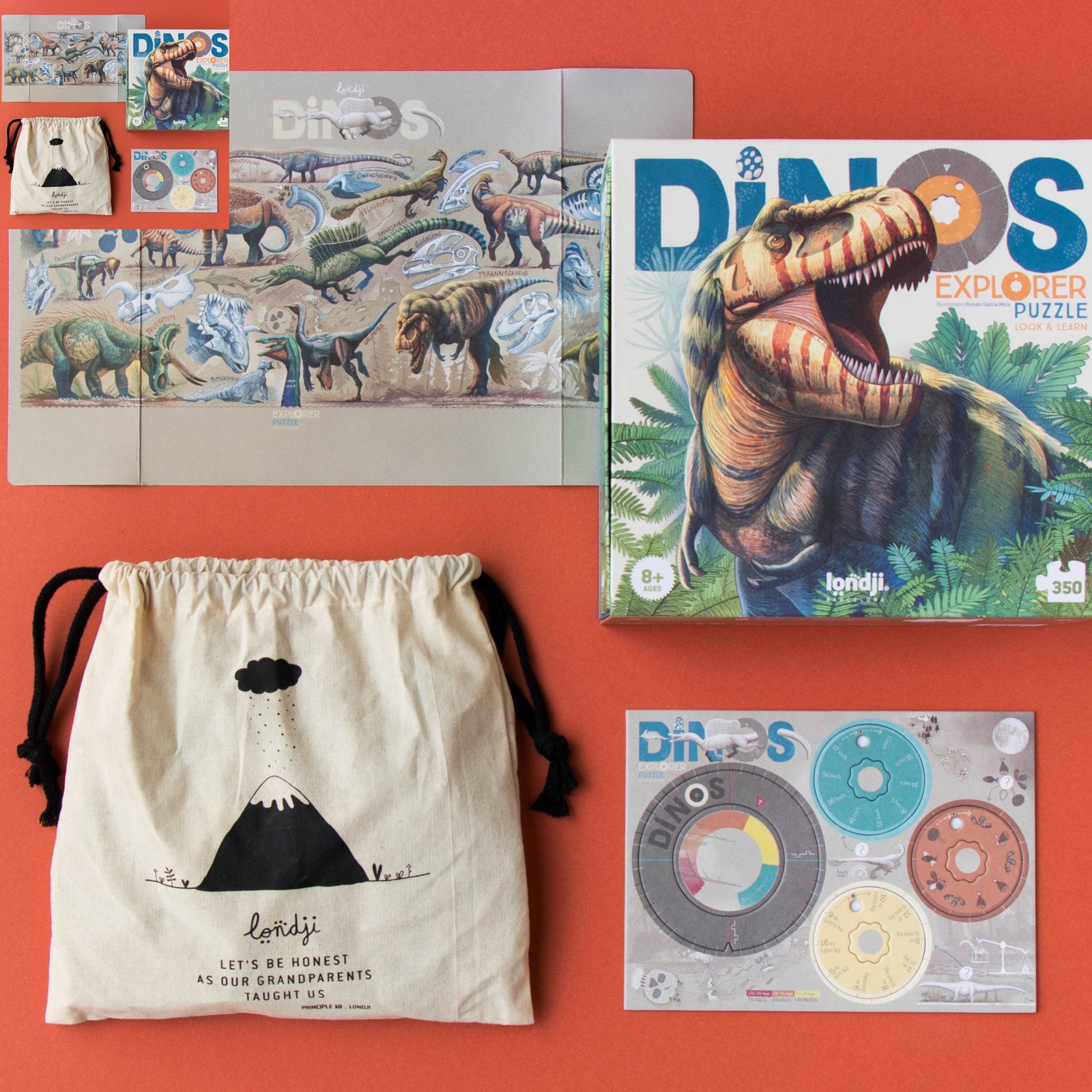 Londji | Dinosaur Explorer | 350 Piece | Puzzle & Game