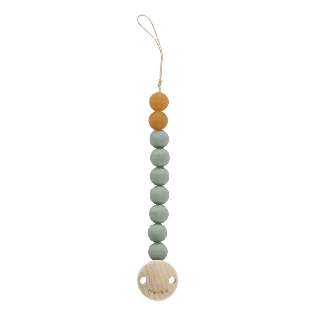 Hevea | Biodegradable | Teething Dummy Clip | Natural Rubber - Seafoam Blue
