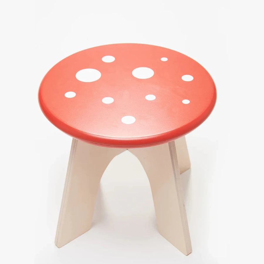 Tender Leaf Kid's Wooden Stool / Chair  in the shape of a Toadstool.