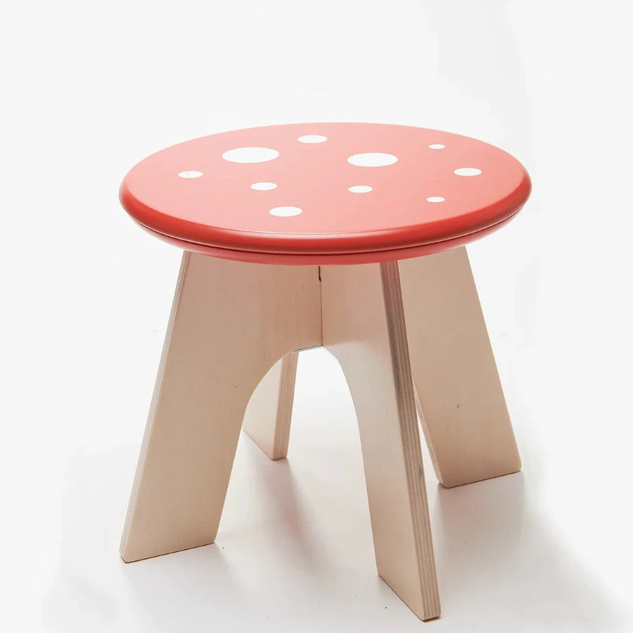 Tender Leaf Kid's Wooden Stool / Chair  in the shape of a Toadstool.