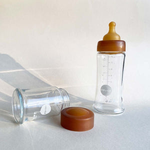 Hevea | 2 Pack | Glass Baby Bottle | Wide Neck - 250ml / 8.5oz