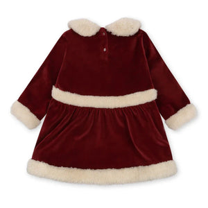 Konges Slojd | Recycled | Velvet Christmas Dress - Dahlia Red