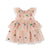 Konges Slojd Yvonne Dress  Pink Net with Multi Coloured Stars 