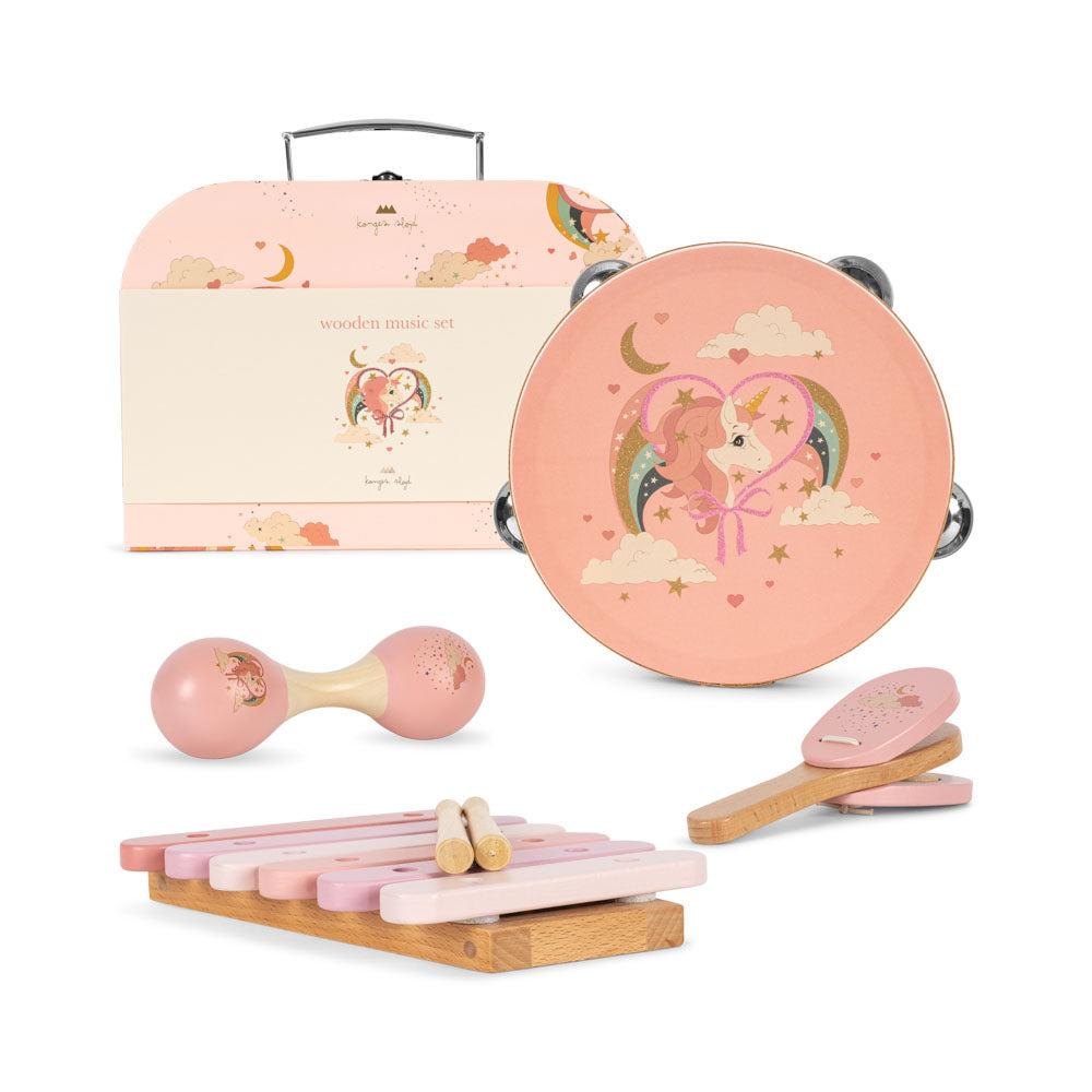 Konges Slojd | FCS Wooden Toy Music Set - Rainbow Unicorn