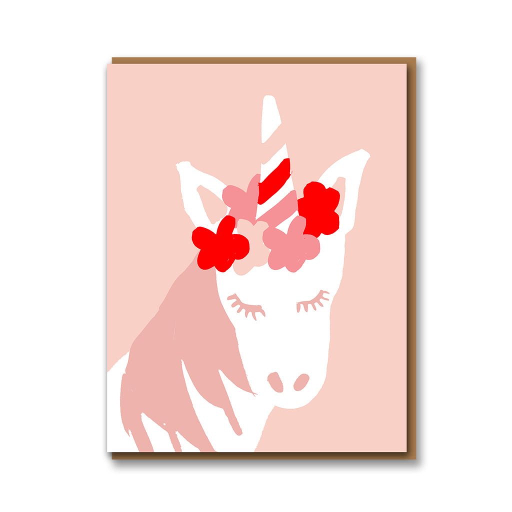 1973 The Animals Unicorn Letterpress Card