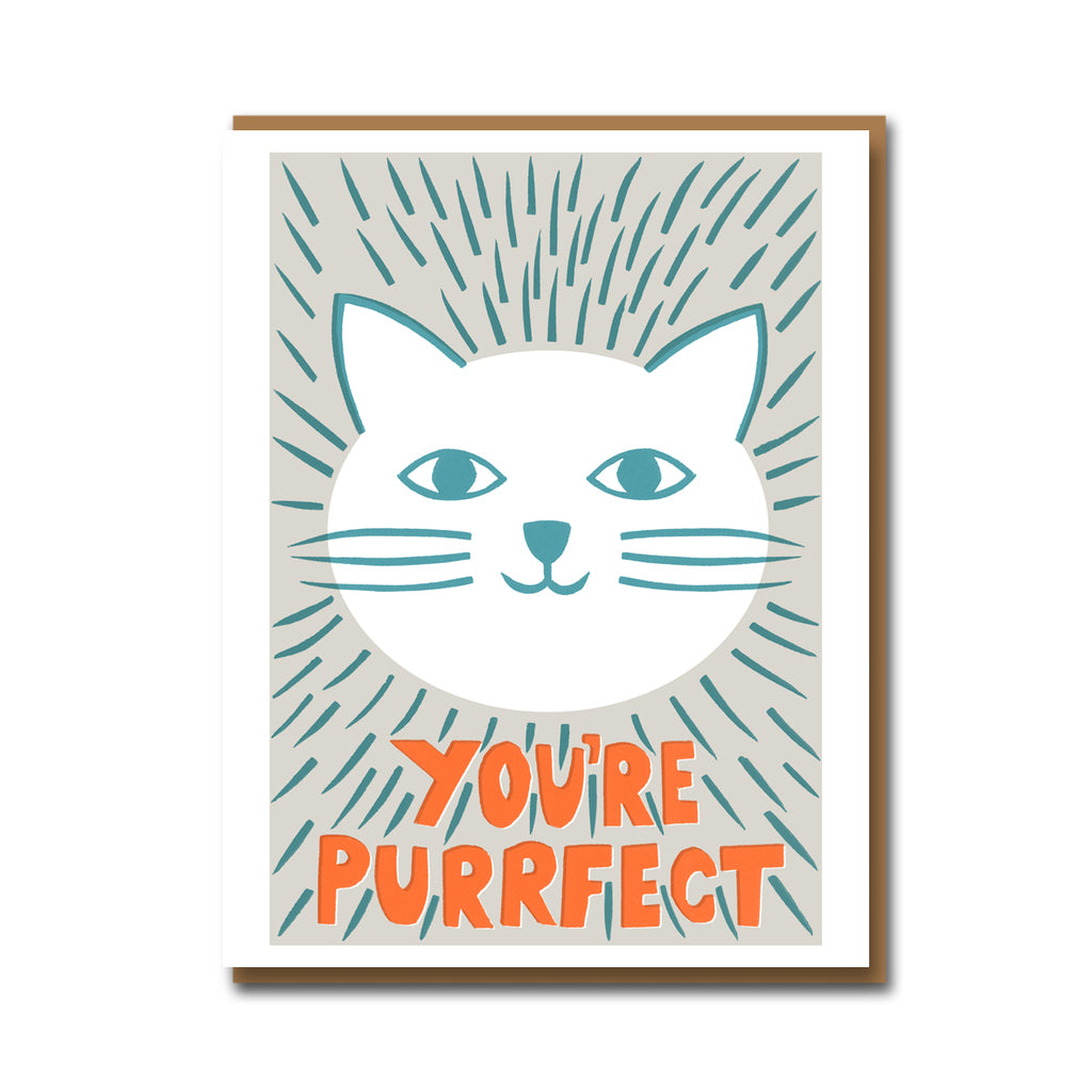 1973 letterpressed You're Purrfect Card