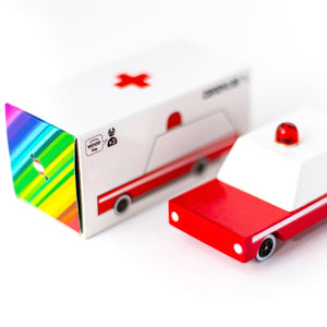 Candylab | Wooden Toy Car | Candycar - Toy Ambulance