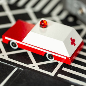 Candylab | Wooden Toy Car | Candycar - Toy Ambulance