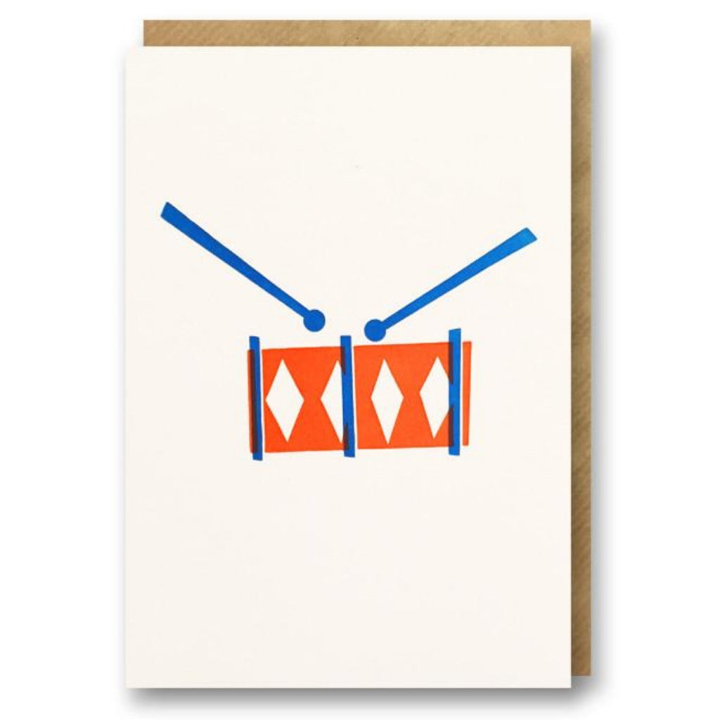 1973 Bits & Bobs Drum Letterpress Mini Card