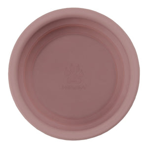 Hevea | Natural Rubber | Collapsible Dog Bowl | Eco Friendly & Sustainable in Old Rose Colourway