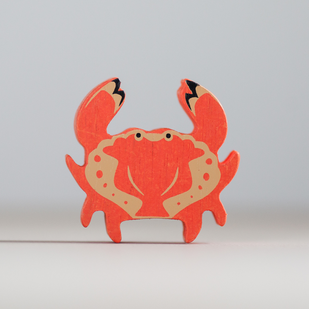 Tender Leaf Coastal Crab Wooden Toy
