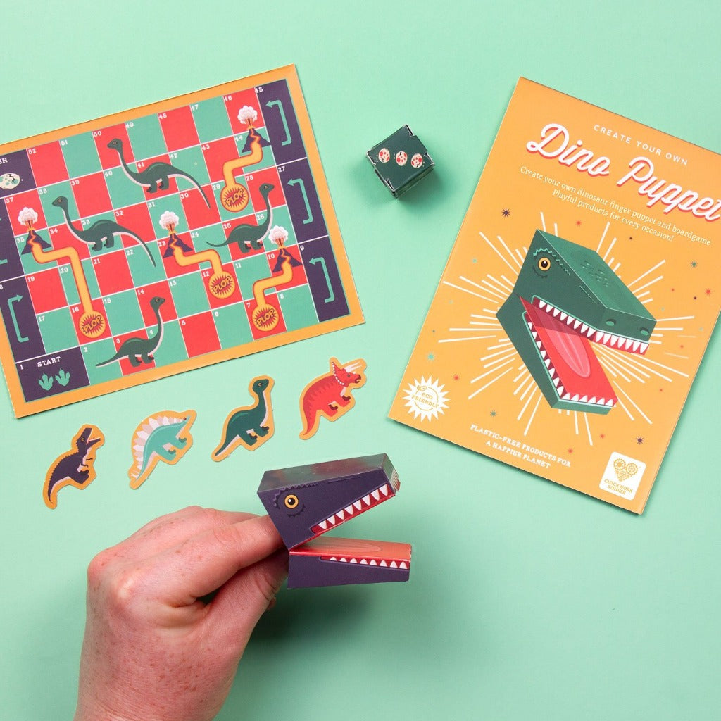 Clockwork Soldier - Create Your Own Dinosaur Finger Puppet - Kids Craft Activities 