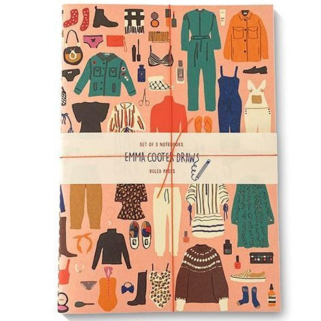 Emma Cooter Draws Fashionista Notebook Set of 3